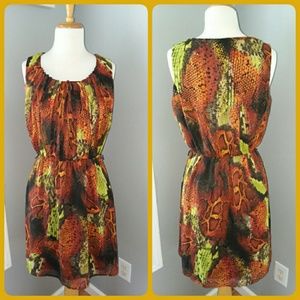 Snake skin print dress